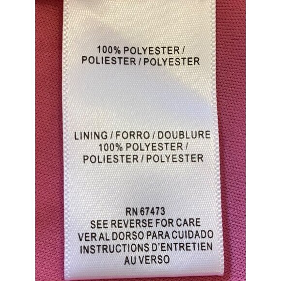 Taylor Pink Floral Print Dress 12 V-Neck Button Front Tiered Midi Lined Artsy - Picture 5 of 15